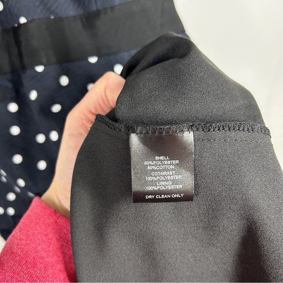 Harlyn Navy Polka Dot & Lace Sleeveless Mini Dress Extra Small - Picture 9 of 9